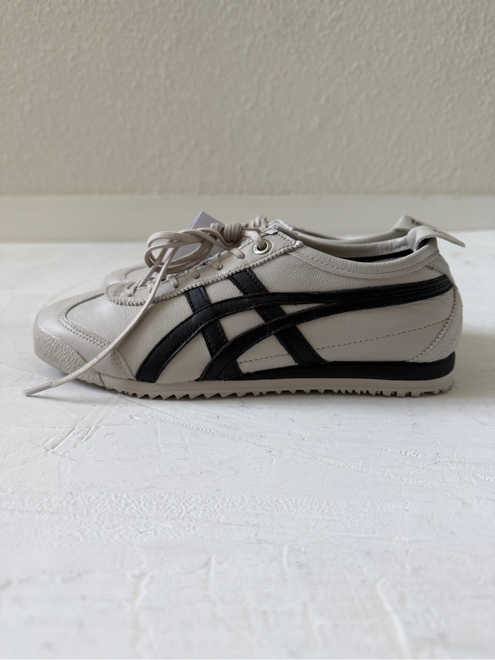 Onitsuka Tiger by Asics Cream with Black Stripe Women’s Sneakers